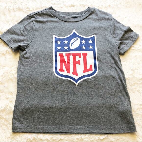 NFL Team Apparel NFL logo graphic gray tee shirt size Small 6-7 - Picture 1 of 8